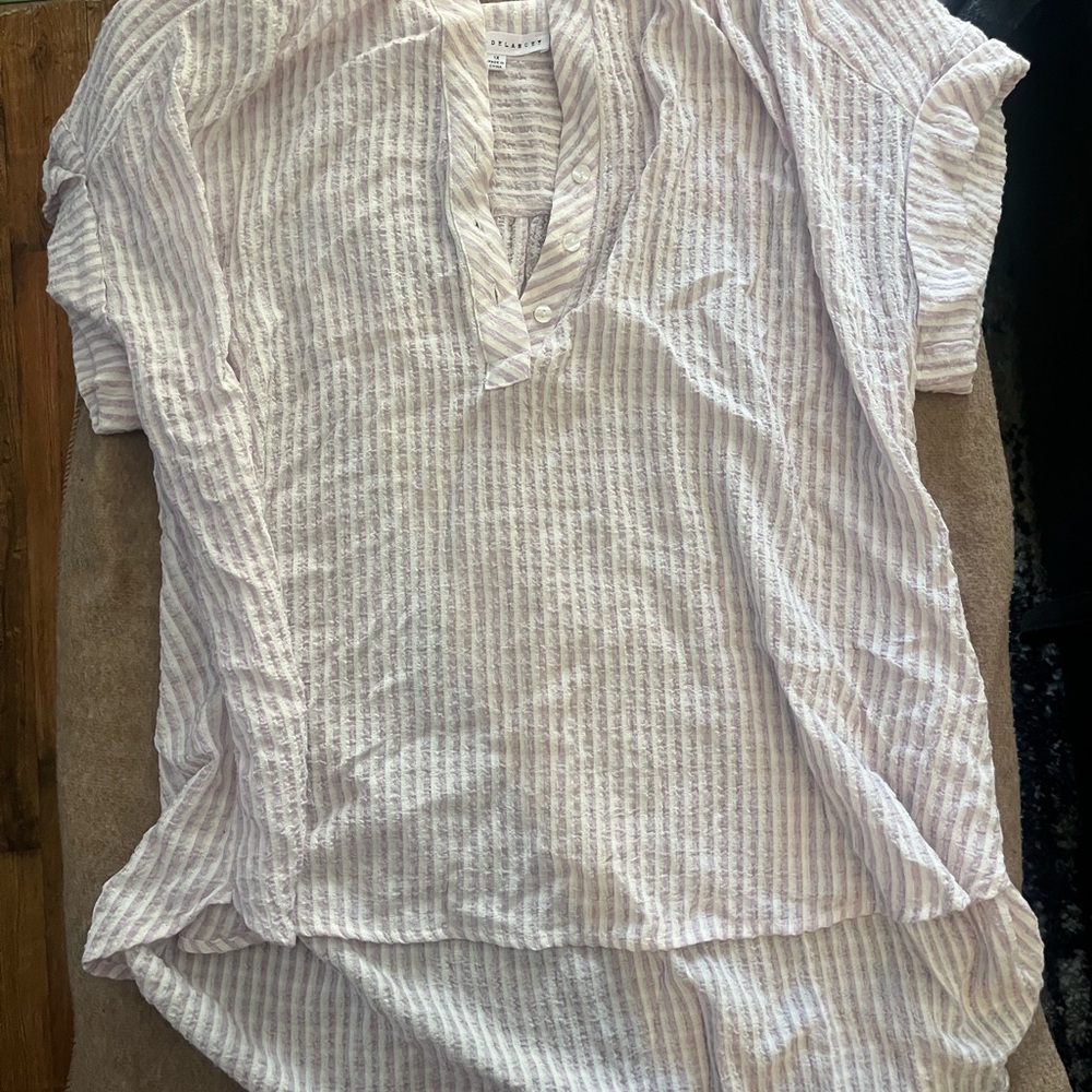 Striped White and Pink Women's loungewear